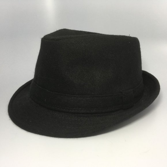 Hat Other - Fedora Mens Black Felt Wool Hat Size  L/XL